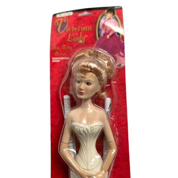 New Victorian Lady Poseable Head Doll Swivel Arm Tea Party Dress Crochet Instruc - Picture 3 of 5